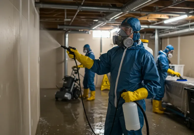 Basement Sanitization and Antimicrobial Treatment process in Waipio, HI